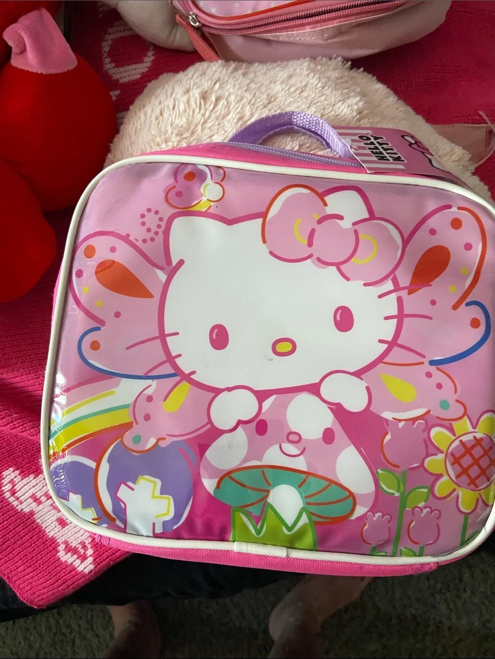 Hello Kitty Pink Purple Kids Lunch Bag
